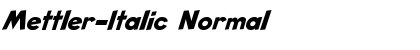 Download Mettler-Italic Normal Font