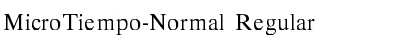 Download MicroTiempo-Normal Regular Font