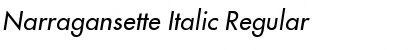 Download Narragansette Italic Regular Font