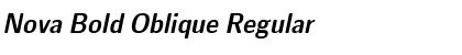 Download Nova Bold Oblique Regular Font