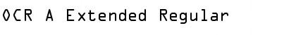 OCR A Extended Font