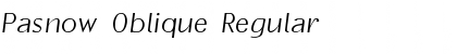 Download Pasnow Oblique Regular Font