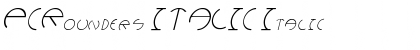 Download PCRounders ITALIC Italic Font
