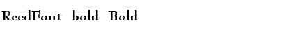 Download ReedFont bold Bold Font