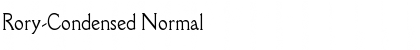 Download Rory-Condensed Normal Font