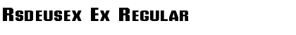 Download Rsdeusex Ex Regular Font