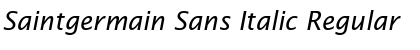 Download Saintgermain Sans Italic Regular Font
