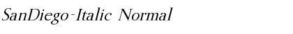 Download SanDiego-Italic Normal Font