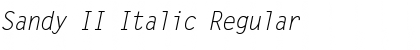 Download Sandy II Italic Regular Font