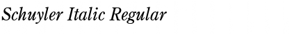 Download Schuyler Italic Regular Font