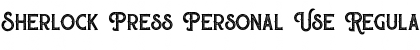 Download Sherlock Press Personal Use Regular Font