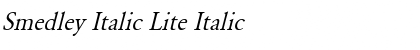 Download Smedley Italic Lite Italic Font