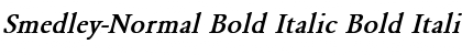 Download Smedley-Normal Bold Italic Bold Italic Font