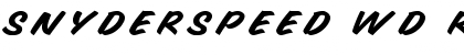 Download SnyderSpeed Wd Regular Font