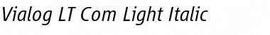 Download Vialog LT Com Light Italic Font