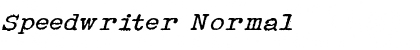 Download Speedwriter Normal Font