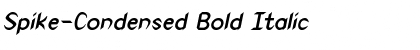 Download Spike-Condensed Bold Italic Font