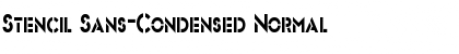 Download Stencil Sans-Condensed Normal Font