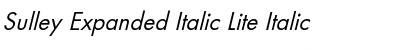 Download Sulley Expanded Italic Lite Italic Font