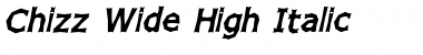 Download Chizz Wide High Italic Font