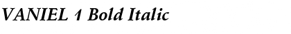 Download VANIEL 1 Bold Italic Font