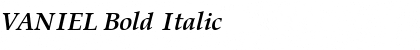 Download VANIEL Bold Italic Font