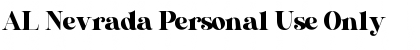 Download AL Nevrada Personal Use Only Font