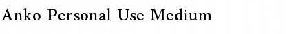 Download Anko Personal Use Font