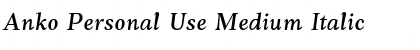 Download Anko Personal Use Font