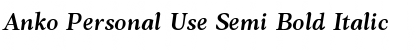 Download Anko Personal Use Font