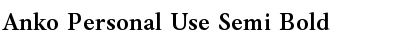 Download Anko Personal Use Font