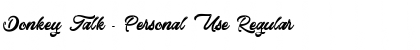 Download Donkey Talk - Personal Use Font