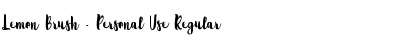 Download Lemon Brush - Personal Use Font