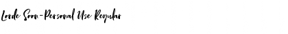 Download Lorde Soon-Personal Use Regular Font Title Preview