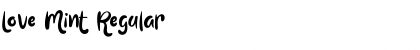 Download Love Mint Regular Font Title Preview