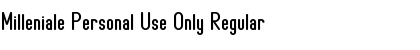 Download Milleniale Personal Use Only Font