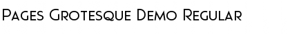 Download Pages Grotesque Demo Font