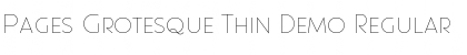 Download Pages Grotesque Thin Demo Font