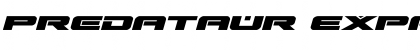 Download Predataur Expanded Italic Font