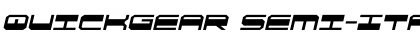 Download QuickGear Semi-Italic Font
