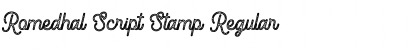 Download Romedhal Script Stamp Regular Font