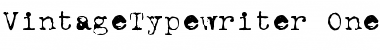 Download VintageTypewriter One Font Title Preview Download VintageTypewriter One Font Title Preview