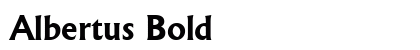 Albertus Bold Preview