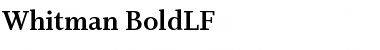 Download Whitman-BoldLF Regular Font