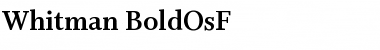 Download Whitman-BoldOsF Regular Font