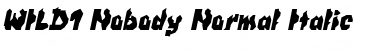 Download WILD1 Nobody Font