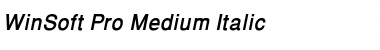 Download WinSoft Pro Medium Italic Font