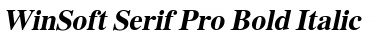 Download WinSoft Serif Pro Bold Italic Font