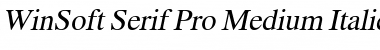 Download WinSoft Serif Pro Medium Italic Font