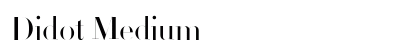 Didot Medium Font Didot Medium Font Preview